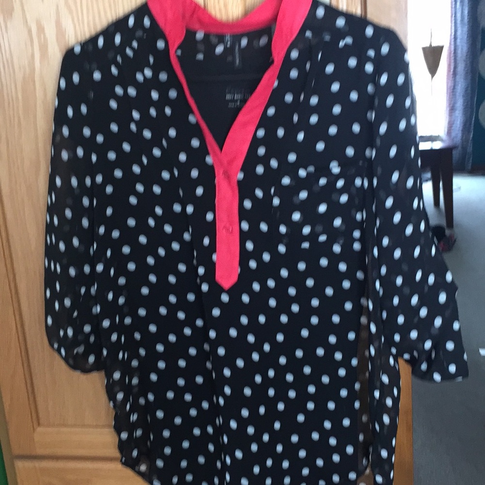 Sheer polka dot top from Maurice’s